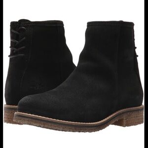 Bos. & Co. Black Suede Ankle Boots